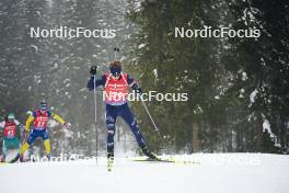 18.01.2024, Antholz, Italy (ITA): Elia Zeni (ITA) - IBU World Cup Biathlon, short individual men, Antholz (ITA). www.nordicfocus.com. © Thibaut/NordicFocus. Every downloaded picture is fee-liable.