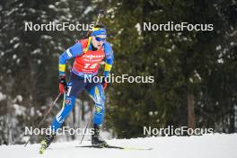 18.01.2024, Antholz, Italy (ITA): Artem Tyshchenko (UKR) - IBU World Cup Biathlon, short individual men, Antholz (ITA). www.nordicfocus.com. © Thibaut/NordicFocus. Every downloaded picture is fee-liable.