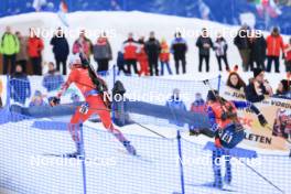 18.01.2024, Antholz, Italy (ITA): Simon Eder (AUT), Jake Brown (USA), (l-r) - IBU World Cup Biathlon, short individual men, Antholz (ITA). www.nordicfocus.com. © Manzoni/NordicFocus. Every downloaded picture is fee-liable.