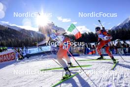 19.01.2024, Antholz, Italy (ITA): Lena Haecki-Gross (SUI), Lisa Theresa Hauser (AUT), (l-r) - IBU World Cup Biathlon, short individual women, Antholz (ITA). www.nordicfocus.com. © Manzoni/NordicFocus. Every downloaded picture is fee-liable.