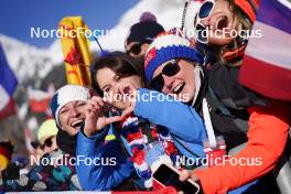 19.01.2024, Antholz, Italy (ITA): Event Feature: French fans- IBU World Cup Biathlon, short individual women, Antholz (ITA). www.nordicfocus.com. © Thibaut/NordicFocus. Every downloaded picture is fee-liable.