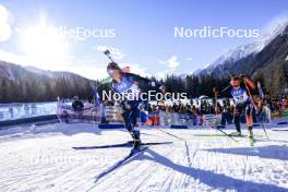 19.01.2024, Antholz, Italy (ITA): Juni Arnekleiv (NOR), Janina Hettich-Walz (GER), (l-r) - IBU World Cup Biathlon, short individual women, Antholz (ITA). www.nordicfocus.com. © Manzoni/NordicFocus. Every downloaded picture is fee-liable.
