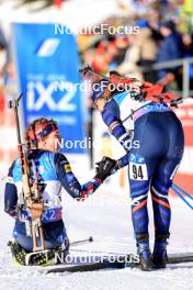19.01.2024, Antholz, Italy (ITA): Ida Lien (NOR), Gilonne Guigonnat (FRA), (l-r) - IBU World Cup Biathlon, short individual women, Antholz (ITA). www.nordicfocus.com. © Manzoni/NordicFocus. Every downloaded picture is fee-liable.