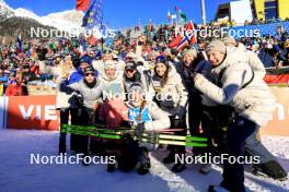 19.01.2024, Antholz, Italy (ITA): Elisa Gasparin (SUI), Amy Baserga (SUI), Aita Gasparin (SUI), Lena Haecki Gross (SUI), (l-r) - IBU World Cup Biathlon, short individual women, Antholz (ITA). www.nordicfocus.com. © Manzoni/NordicFocus. Every downloaded picture is fee-liable.