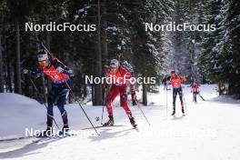21.01.2024, Antholz, Italy (ITA): Eric Perrot (FRA), Simon Eder (AUT), (l-r) - IBU World Cup Biathlon, mass men, Antholz (ITA). www.nordicfocus.com. © Thibaut/NordicFocus. Every downloaded picture is fee-liable.