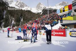 21.01.2024, Antholz, Italy (ITA): Johannes Thingnes Boe (NOR), Johannes Dale-Skjevdal (NOR), Endre Stroemsheim (NOR), (l-r) - IBU World Cup Biathlon, mass men, Antholz (ITA). www.nordicfocus.com. © Thibaut/NordicFocus. Every downloaded picture is fee-liable.