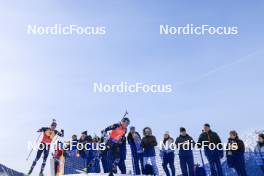 21.01.2024, Antholz, Italy (ITA): Johannes Thingnes Boe (NOR), Tarjei Boe (NOR), (l-r) - IBU World Cup Biathlon, mass men, Antholz (ITA). www.nordicfocus.com. © Manzoni/NordicFocus. Every downloaded picture is fee-liable.