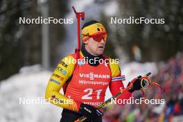 21.01.2024, Antholz, Italy (ITA): Florent Claude (BEL) - IBU World Cup Biathlon, mass men, Antholz (ITA). www.nordicfocus.com. © Thibaut/NordicFocus. Every downloaded picture is fee-liable.