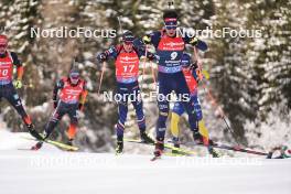 21.01.2024, Antholz, Italy (ITA): Quentin Fillon Maillet (FRA), Tommaso Giacomel (ITA), (l-r) - IBU World Cup Biathlon, mass men, Antholz (ITA). www.nordicfocus.com. © Thibaut/NordicFocus. Every downloaded picture is fee-liable.