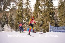 21.01.2024, Antholz, Italy (ITA): Oscar Lombardot (FRA), Florent Claude (BEL), (l-r) - IBU World Cup Biathlon, mass men, Antholz (ITA). www.nordicfocus.com. © Thibaut/NordicFocus. Every downloaded picture is fee-liable.