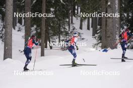 21.01.2024, Antholz, Italy (ITA): Vebjoern Soerum (NOR), Otto Invenius (FIN), Endre Stroemsheim (NOR), (l-r) - IBU World Cup Biathlon, mass men, Antholz (ITA). www.nordicfocus.com. © Thibaut/NordicFocus. Every downloaded picture is fee-liable.