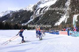 21.01.2024, Antholz, Italy (ITA): Tommaso Giacomel (ITA), Johannes Thingnes Boe (NOR), (l-r) - IBU World Cup Biathlon, mass men, Antholz (ITA). www.nordicfocus.com. © Manzoni/NordicFocus. Every downloaded picture is fee-liable.