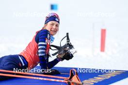 21.01.2024, Antholz, Italy (ITA): Justine Braisaz-Bouchet (FRA) - IBU World Cup Biathlon, mass women, Antholz (ITA). www.nordicfocus.com. © Manzoni/NordicFocus. Every downloaded picture is fee-liable.