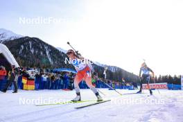 21.01.2024, Antholz, Italy (ITA): Lena Haecki-Gross (SUI), Vanessa Voigt (GER), (l-r) - IBU World Cup Biathlon, mass women, Antholz (ITA). www.nordicfocus.com. © Manzoni/NordicFocus. Every downloaded picture is fee-liable.