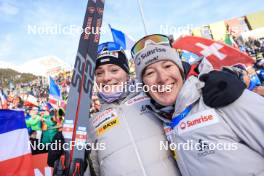 21.01.2024, Antholz, Italy (ITA): Amy Baserga (SUI), Sandra Flunger (AUT) coach Team Switzerland, (l-r) - IBU World Cup Biathlon, mass women, Antholz (ITA). www.nordicfocus.com. © Manzoni/NordicFocus. Every downloaded picture is fee-liable.