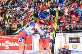 21.01.2024, Antholz, Italy (ITA): Amy Baserga (SUI), Lena Haecki-Gross (SUI), (l-r) - IBU World Cup Biathlon, mass women, Antholz (ITA). www.nordicfocus.com. © Manzoni/NordicFocus. Every downloaded picture is fee-liable.