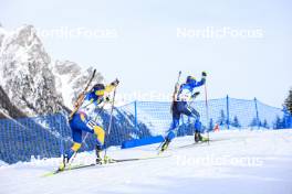 21.01.2024, Antholz, Italy (ITA): Anna Magnusson (SWE), Iryna Petrenko (UKR), (l-r) - IBU World Cup Biathlon, mass women, Antholz (ITA). www.nordicfocus.com. © Manzoni/NordicFocus. Every downloaded picture is fee-liable.