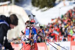21.01.2024, Antholz, Italy (ITA): Lena Haecki-Gross (SUI), Amy Baserga (SUI), (l-r) - IBU World Cup Biathlon, mass women, Antholz (ITA). www.nordicfocus.com. © Manzoni/NordicFocus. Every downloaded picture is fee-liable.