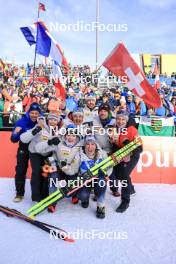 21.01.2024, Antholz, Italy (ITA): Sandra Flunger (AUT) coach Team Switzerland, Amy Baserga (SUI), Lena Haecki Gross (SUI), (l-r) - IBU World Cup Biathlon, mass women, Antholz (ITA). www.nordicfocus.com. © Manzoni/NordicFocus. Every downloaded picture is fee-liable.