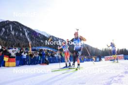 21.01.2024, Antholz, Italy (ITA): Sophia Schneider (GER), Aita Gasparin (SUI), (l-r) - IBU World Cup Biathlon, mass women, Antholz (ITA). www.nordicfocus.com. © Manzoni/NordicFocus. Every downloaded picture is fee-liable.