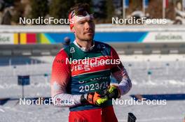 17.01.2024, Antholz, Italy (ITA): Christian Gow (CAN) - IBU World Cup Biathlon, training, Antholz (ITA). www.nordicfocus.com. © Thibaut/NordicFocus. Every downloaded picture is fee-liable.