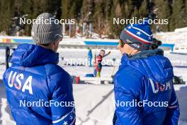 17.01.2024, Antholz, Italy (ITA): USA Coaches  - IBU World Cup Biathlon, training, Antholz (ITA). www.nordicfocus.com. © Thibaut/NordicFocus. Every downloaded picture is fee-liable.