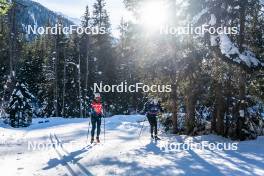 17.01.2024, Antholz, Italy (ITA): Simon Fourcade (FRA), Eric Perrot (FRA), (l-r) - IBU World Cup Biathlon, training, Antholz (ITA). www.nordicfocus.com. © Thibaut/NordicFocus. Every downloaded picture is fee-liable.