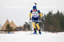 01.03.2024, Oslo, Norway (NOR): Sebastian Samuelsson (SWE) - IBU World Cup Biathlon, individual men, Oslo (NOR). www.nordicfocus.com. © Manzoni/NordicFocus. Every downloaded picture is fee-liable.