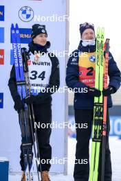 01.03.2024, Oslo, Norway (NOR): Eric Perrot (FRA), Johannes Thingnes Boe (NOR), (l-r) - IBU World Cup Biathlon, individual men, Oslo (NOR). www.nordicfocus.com. © Manzoni/NordicFocus. Every downloaded picture is fee-liable.