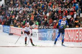 01.03.2024, Oslo, Norway (NOR): Andrejs Rastorgujevs (LAT), Anton Dudchenko (UKR), (l-r) - IBU World Cup Biathlon, individual men, Oslo (NOR). www.nordicfocus.com. © Manzoni/NordicFocus. Every downloaded picture is fee-liable.