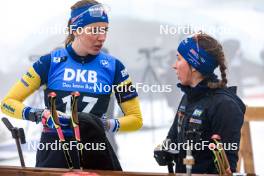 29.02.2024, Oslo, Norway (NOR): Elvira Oeberg (SWE), Anna Magnusson (SWE), (l-r) - IBU World Cup Biathlon, individual women, Oslo (NOR). www.nordicfocus.com. © Manzoni/NordicFocus. Every downloaded picture is fee-liable.