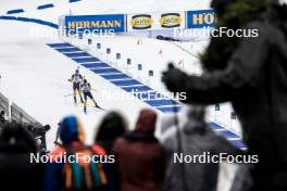 02.03.2024, Oslo, Norway (NOR): Martin Ponsiluoma (SWE), Sebastian Samuelsson (SWE), (l-r) - IBU World Cup Biathlon, mass men, Oslo (NOR). www.nordicfocus.com. © Manzoni/NordicFocus. Every downloaded picture is fee-liable.