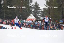 02.03.2024, Oslo, Norway (NOR): Michal Krcmar (CZE), Vetle Sjaastad Christiansen (NOR), (l-r) - IBU World Cup Biathlon, mass men, Oslo (NOR). www.nordicfocus.com. © Manzoni/NordicFocus. Every downloaded picture is fee-liable.