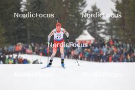 02.03.2024, Oslo, Norway (NOR): Sebastian Stalder (SUI) - IBU World Cup Biathlon, mass men, Oslo (NOR). www.nordicfocus.com. © Manzoni/NordicFocus. Every downloaded picture is fee-liable.
