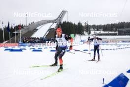02.03.2024, Oslo, Norway (NOR): Philipp Nawrath (GER), Emilien Jacquelin (FRA), (l-r) - IBU World Cup Biathlon, mass men, Oslo (NOR). www.nordicfocus.com. © Manzoni/NordicFocus. Every downloaded picture is fee-liable.