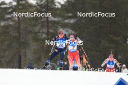 02.03.2024, Oslo, Norway (NOR): Juni Arnekleiv (NOR), Lena Haecki-Gross (SUI), (l-r) - IBU World Cup Biathlon, mass women, Oslo (NOR). www.nordicfocus.com. © Manzoni/NordicFocus. Every downloaded picture is fee-liable.