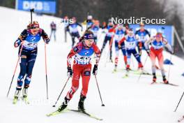 02.03.2024, Oslo, Norway (NOR): Maren Kirkeeide (NOR), Anna Gandler (AUT), (l-r) - IBU World Cup Biathlon, mass women, Oslo (NOR). www.nordicfocus.com. © Manzoni/NordicFocus. Every downloaded picture is fee-liable.