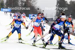 02.03.2024, Oslo, Norway (NOR): Anna Magnusson (SWE), Lena Haecki-Gross (SUI), Lou Jeanmonnot (FRA), (l-r) - IBU World Cup Biathlon, mass women, Oslo (NOR). www.nordicfocus.com. © Manzoni/NordicFocus. Every downloaded picture is fee-liable.