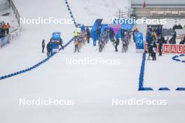02.03.2024, Oslo, Norway (NOR): Ingrid Landmark Tandrevold (NOR), Justine Braisaz-Bouchet (FRA), Lisa Vittozzi (ITA), (l-r) - IBU World Cup Biathlon, mass women, Oslo (NOR). www.nordicfocus.com. © Manzoni/NordicFocus. Every downloaded picture is fee-liable.