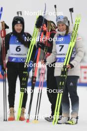 02.03.2024, Oslo, Norway (NOR): Lou Jeanmonnot (FRA), Julia Simon (FRA), Lena Haecki-Gross (SUI), (l-r) - IBU World Cup Biathlon, mass women, Oslo (NOR). www.nordicfocus.com. © Manzoni/NordicFocus. Every downloaded picture is fee-liable.