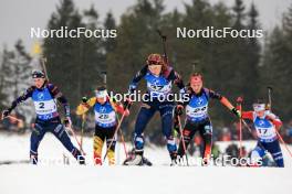 02.03.2024, Oslo, Norway (NOR): Justine Braisaz-Bouchet (FRA), Maren Kirkeeide (NOR), (l-r) - IBU World Cup Biathlon, mass women, Oslo (NOR). www.nordicfocus.com. © Manzoni/NordicFocus. Every downloaded picture is fee-liable.