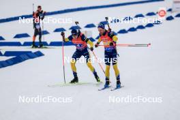 03.03.2024, Oslo, Norway (NOR): Martin Ponsiluoma (SWE), Jesper Nelin (SWE), (l-r) - IBU World Cup Biathlon, mixed relay, Oslo (NOR). www.nordicfocus.com. © Manzoni/NordicFocus. Every downloaded picture is fee-liable.