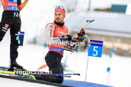 03.03.2024, Oslo, Norway (NOR): Joscha Burkhalter (SUI) - IBU World Cup Biathlon, mixed relay, Oslo (NOR). www.nordicfocus.com. © Manzoni/NordicFocus. Every downloaded picture is fee-liable.