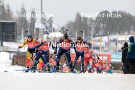 03.03.2024, Oslo, Norway (NOR): Ingrid Landmark Tandrevold (NOR), Julia Simon (FRA), (l-r) - IBU World Cup Biathlon, mixed relay, Oslo (NOR). www.nordicfocus.com. © Manzoni/NordicFocus. Every downloaded picture is fee-liable.