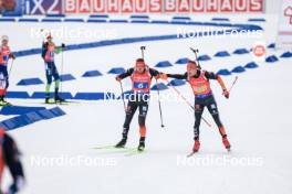 03.03.2024, Oslo, Norway (NOR): Philipp Nawrath (GER), Benedikt Doll (GER), (l-r) - IBU World Cup Biathlon, mixed relay, Oslo (NOR). www.nordicfocus.com. © Manzoni/NordicFocus. Every downloaded picture is fee-liable.