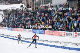 03.03.2024, Oslo, Norway (NOR): Elvira Oeberg (SWE), Lisa Vittozzi (ITA), (l-r) - IBU World Cup Biathlon, mixed relay, Oslo (NOR). www.nordicfocus.com. © Manzoni/NordicFocus. Every downloaded picture is fee-liable.