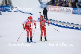 03.03.2024, Oslo, Norway (NOR): Patryk Bryn (POL), Anna Maka (POL), (l-r) - IBU World Cup Biathlon, mixed relay, Oslo (NOR). www.nordicfocus.com. © Manzoni/NordicFocus. Every downloaded picture is fee-liable.