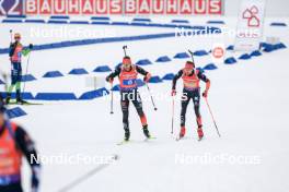 03.03.2024, Oslo, Norway (NOR): Philipp Nawrath (GER), Benedikt Doll (GER), (l-r) - IBU World Cup Biathlon, mixed relay, Oslo (NOR). www.nordicfocus.com. © Manzoni/NordicFocus. Every downloaded picture is fee-liable.