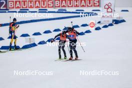 03.03.2024, Oslo, Norway (NOR): Lukas Hofer (ITA), Tommaso Giacomel (ITA), (l-r) - IBU World Cup Biathlon, mixed relay, Oslo (NOR). www.nordicfocus.com. © Manzoni/NordicFocus. Every downloaded picture is fee-liable.
