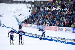 03.03.2024, Oslo, Norway (NOR): Lou Jeanmonnot (FRA), Emilien Jacquelin (FRA), (l-r) - IBU World Cup Biathlon, single mixed relay, Oslo (NOR). www.nordicfocus.com. © Manzoni/NordicFocus. Every downloaded picture is fee-liable.